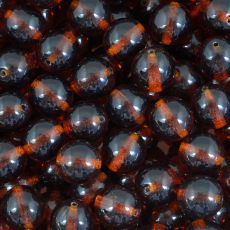 Conta de Porcelana Preciosa® Ornela Marrom Transparente (10210) 4mm