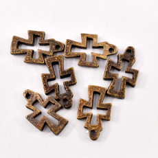 Pìngente Cruz Ouro Velho 18x13mm