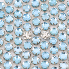 Strass Chaton Rose Engrampado para costura Collection Czech Crystal Agua Prateado SS12 3,00mm