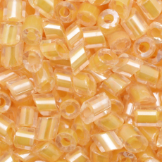 Canutilho Cut Pipes Preciosa® Ornela Cristal e Amarelo Lined (38183) 3,5mm