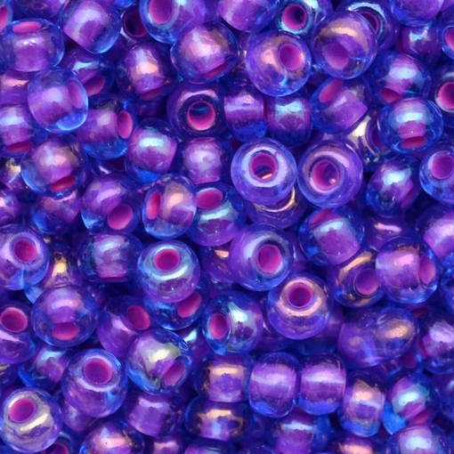 Micanga Preciosa Ornela Azul e Fuchsia Lined Colorido Aurora Boreal 34057 50 aprox. 4,6mm