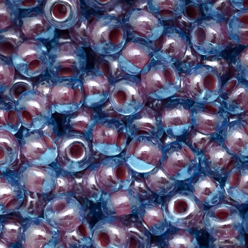 Micanga Preciosa Ornela Azul e Rosa Lined Colorido 61018 50 aprox. 4,6mm